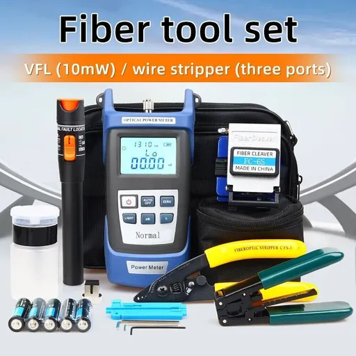 Fiber Optic FTTH Tool Kit FC-6S Cutter Cleaver Optical Power Meter ...